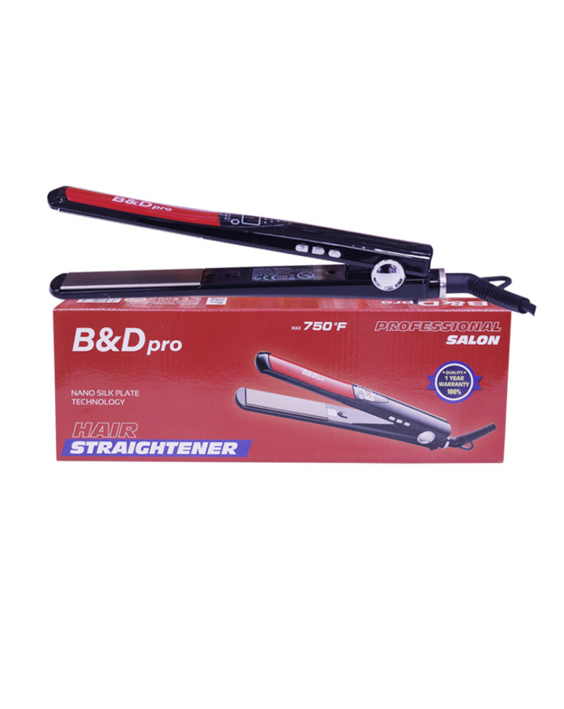 B&D-Pro Hair Straightener Thin 750F - مكواة فرد الشعر B&D-Pro للشعر الخفيف 750 فهرنهايت
