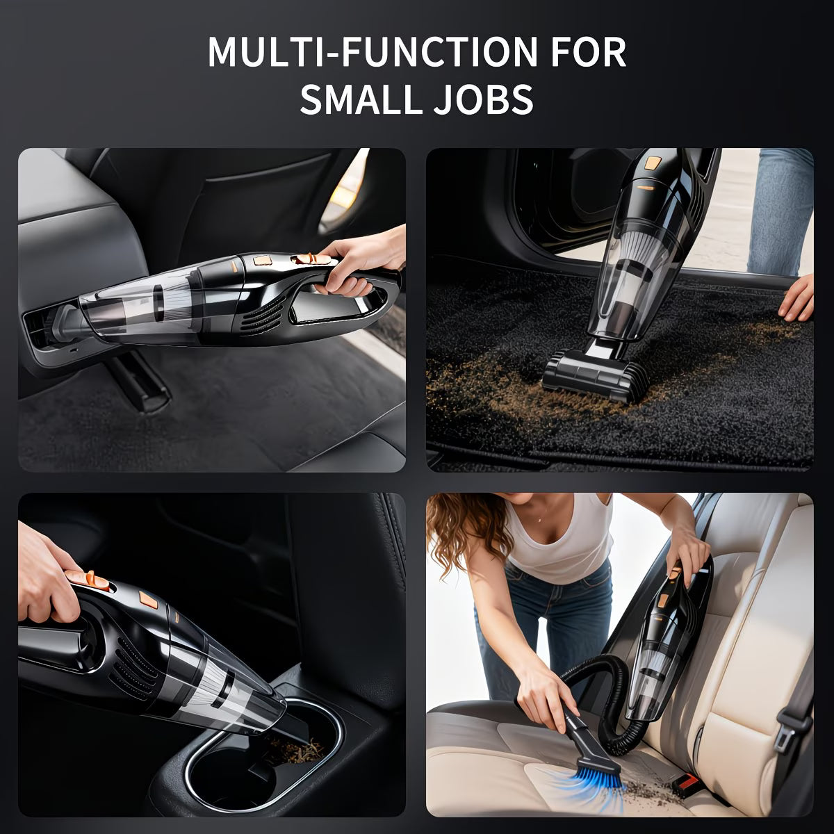 🏠 Wireless Handheld Vacuum Cleaner with Strong Suction - 🏠 مكنسة كهربائية لاسلكية محمولة باليد ذات قوة شفط عالية
