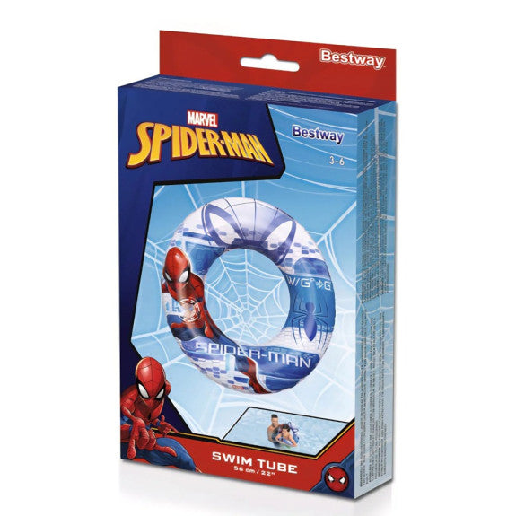 Bestway - Spiderman Swim Ring 56 cm - بيست واي - عوامة سباحة سبايدرمان 56 سم