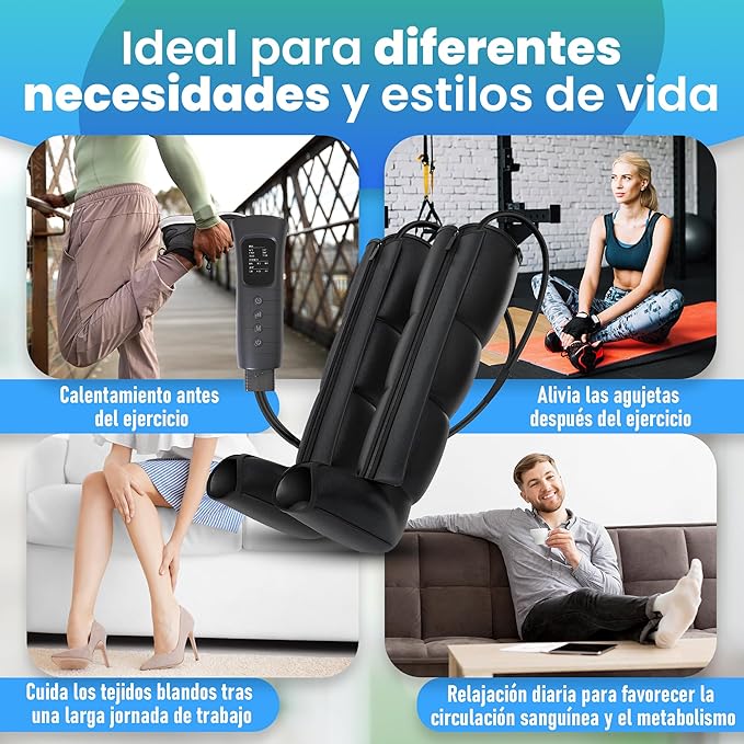 💆‍♂️🦵 Professional Full Leg Massager System with Dynamic Compression Technology – UK Plug ✨💖