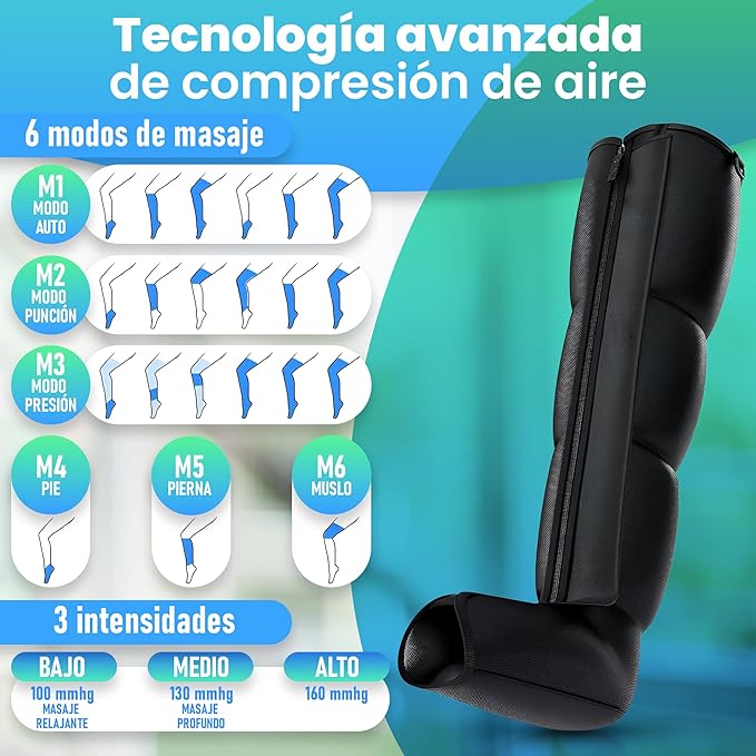 💆‍♂️🦵 Professional Full Leg Massager System with Dynamic Compression Technology – UK Plug ✨💖