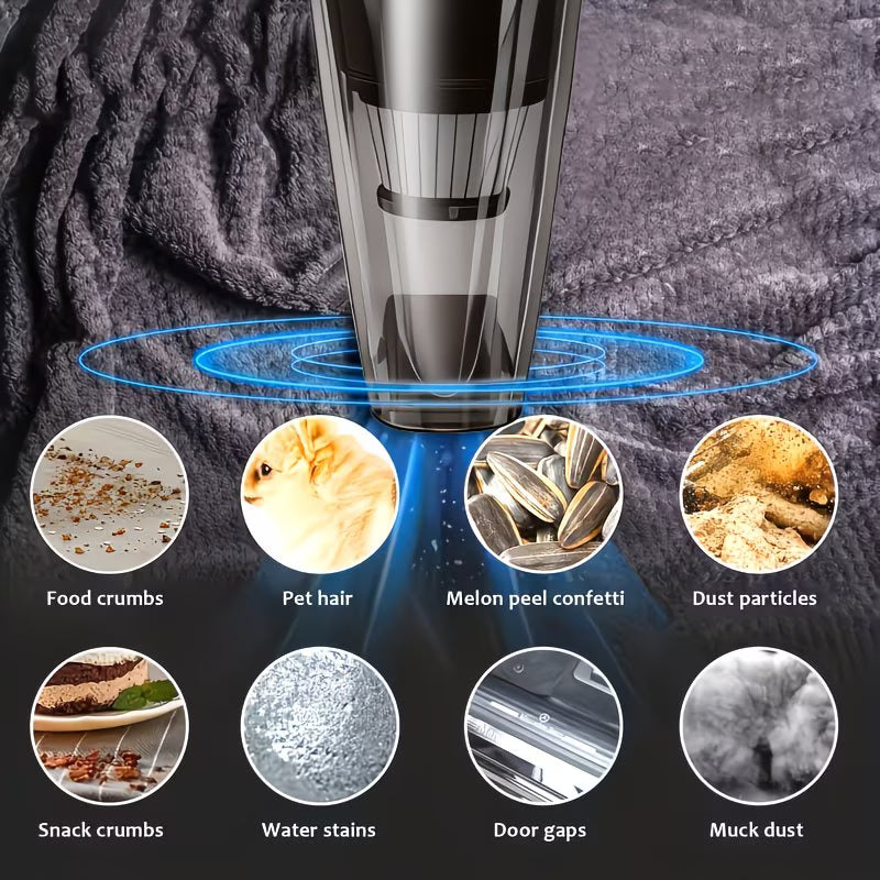 🏠 Wireless Handheld Vacuum Cleaner with Strong Suction - 🏠 مكنسة كهربائية لاسلكية محمولة باليد ذات قوة شفط عالية