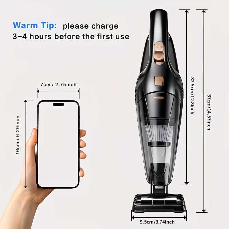 🏠 Wireless Handheld Vacuum Cleaner with Strong Suction - 🏠 مكنسة كهربائية لاسلكية محمولة باليد ذات قوة شفط عالية