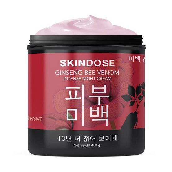 🌙 Skin Dose Ginseng & Bee Venom Night Cream 400g - 🌙 كريم ليلي من سكين دوز بخلاصة الجينسنغ وسم النحل 400 غرام