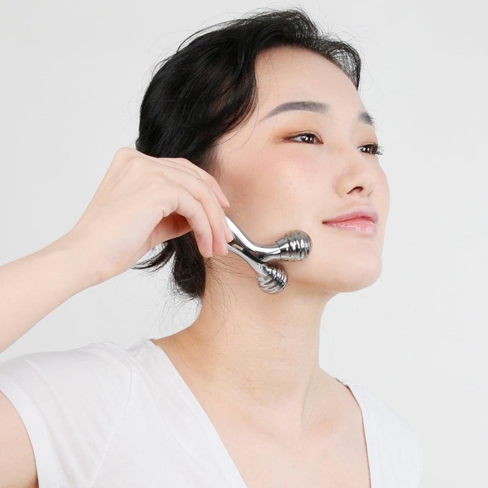 💆‍♀️✨ 3 In 1 Face Massager 3D Roller – Facial Lifting & Skin Care Beauty Tool 💖🌟 - 💆‍♀️✨ جهاز تدليك الوجه 3 في 1 مع بكرة ثلاثية الأبعاد - أداة تجميل لشد الوجه والعناية بالبشرة 💖🌟
