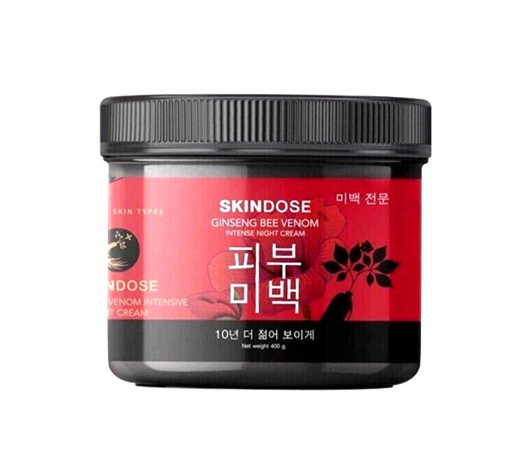 🌙 Skin Dose Ginseng & Bee Venom Night Cream 400g - 🌙 كريم ليلي من سكين دوز بخلاصة الجينسنغ وسم النحل 400 غرام